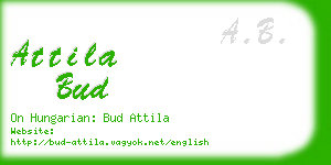 attila bud business card